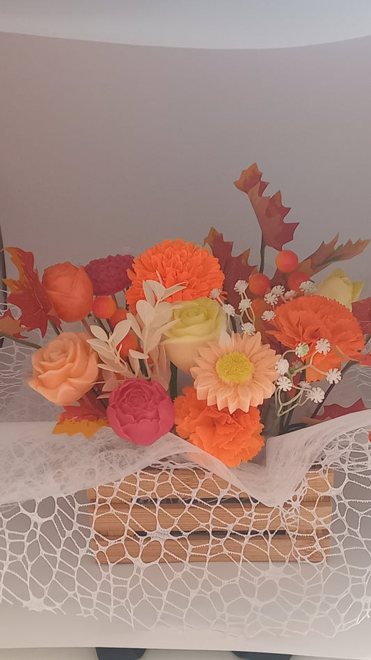 Composition de fleurs en fondants parfumés