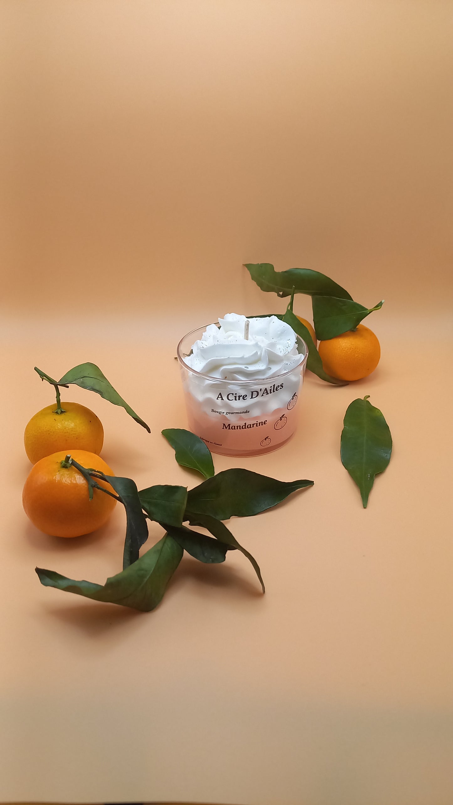 Bougie gourmande Mandarine pailletée