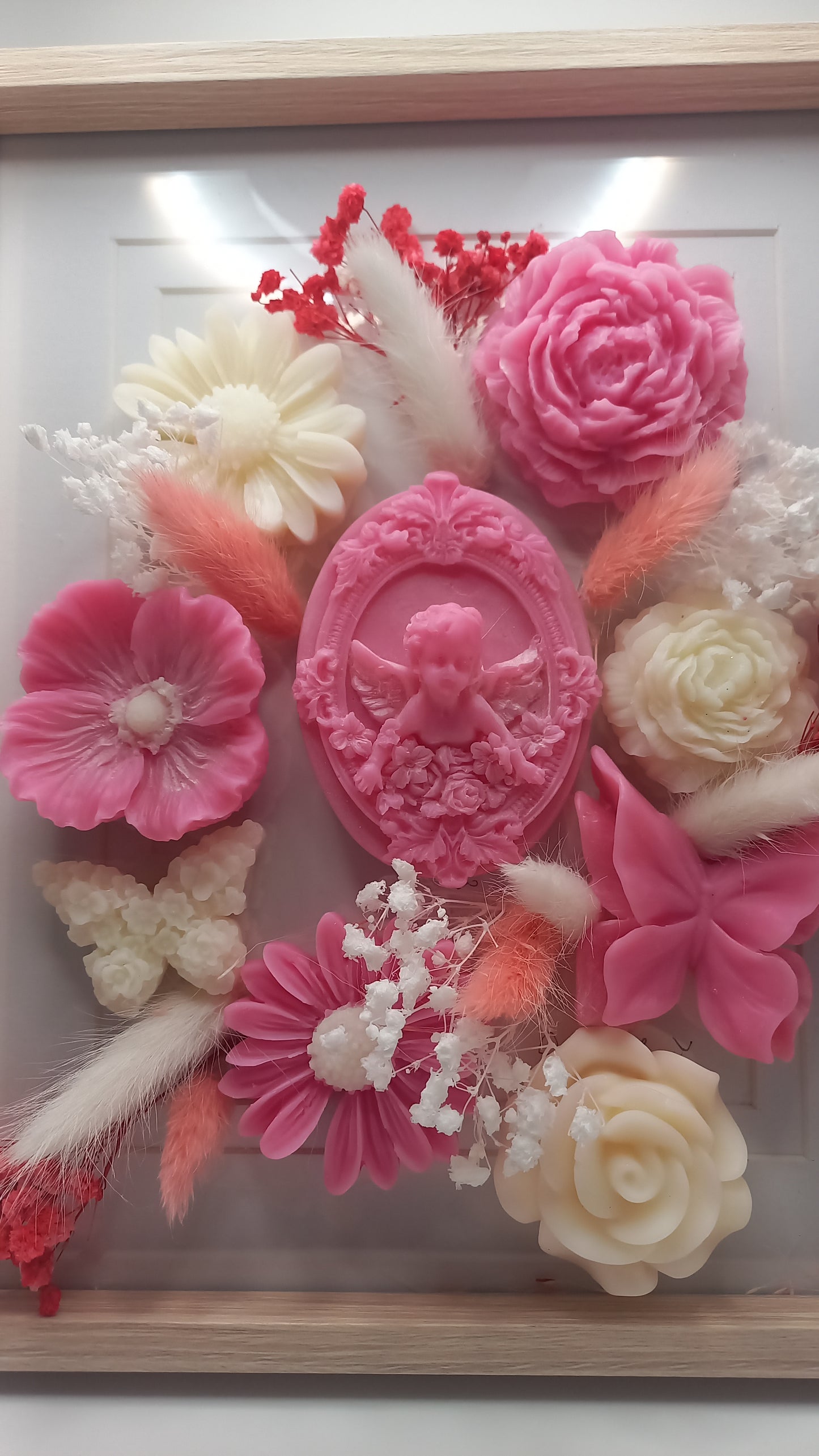 Cadre parfumé rose d'amour