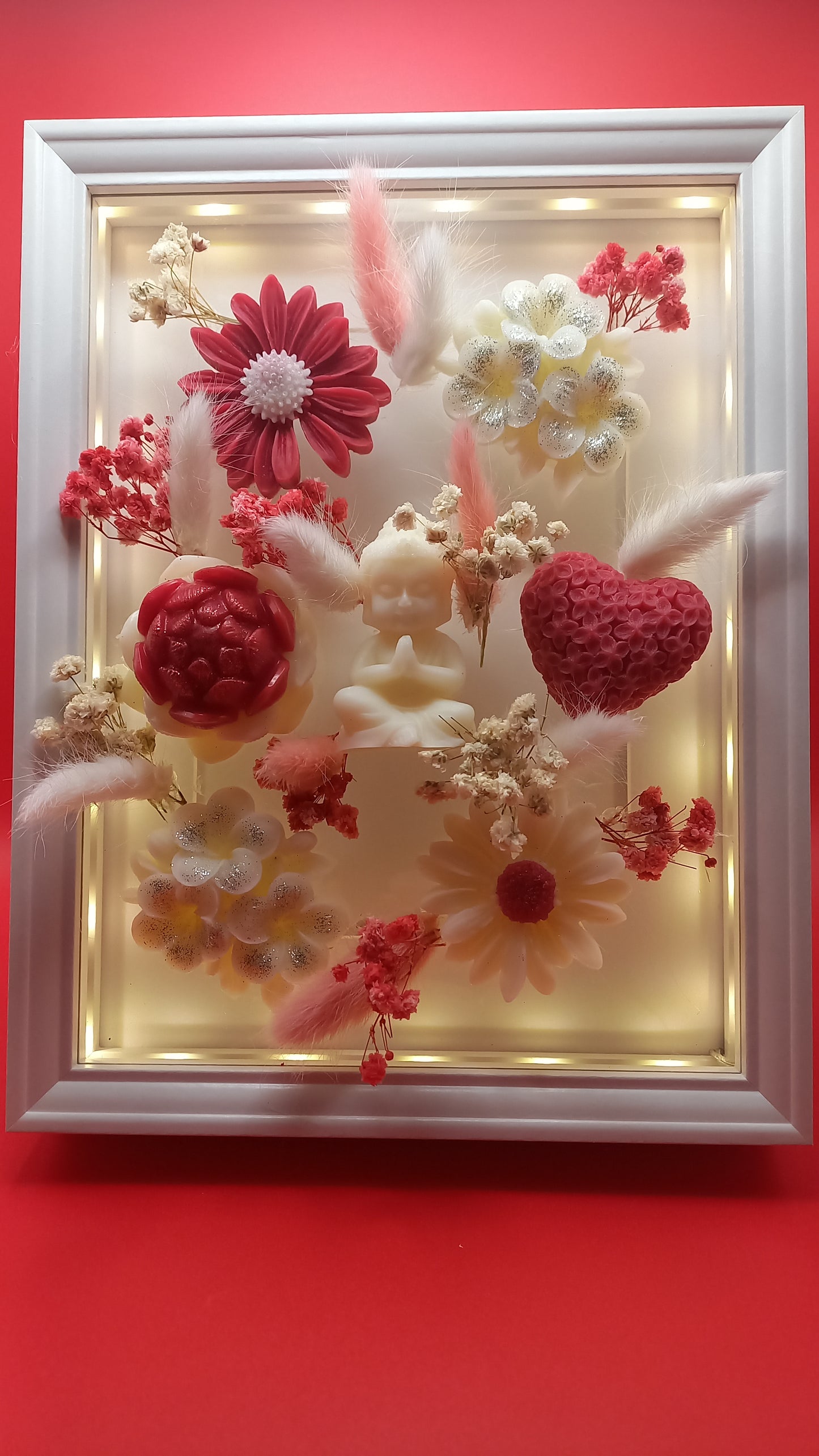 Cadre fleuri lumineux N°1 Orchidée noire