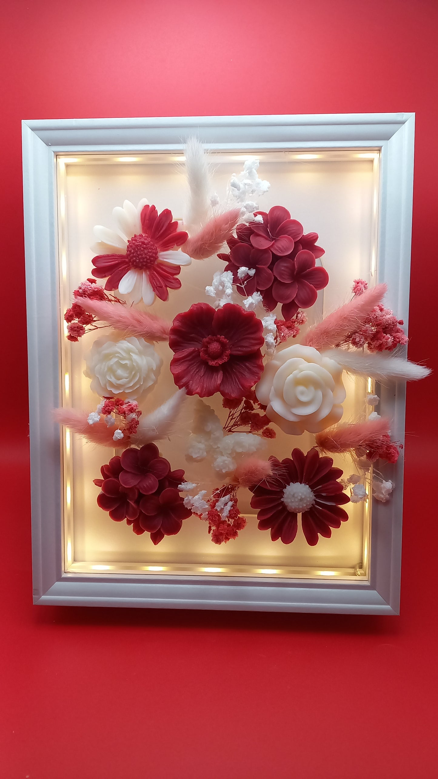 Cadre fleuri lumineux N°5 Fleur de Noël