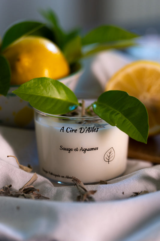 Bougie agrumes et sauge
