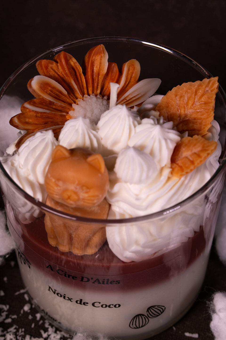 Bougie gourmande noix de coco