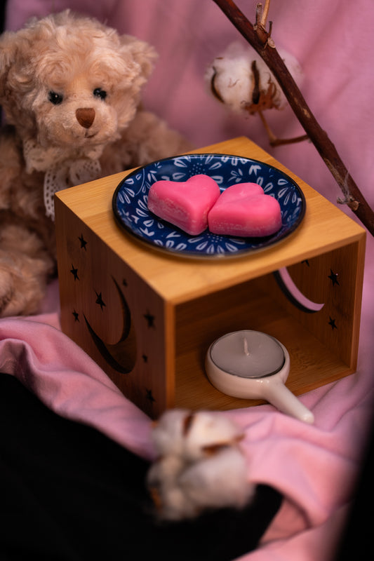 Brûleur cube en bois