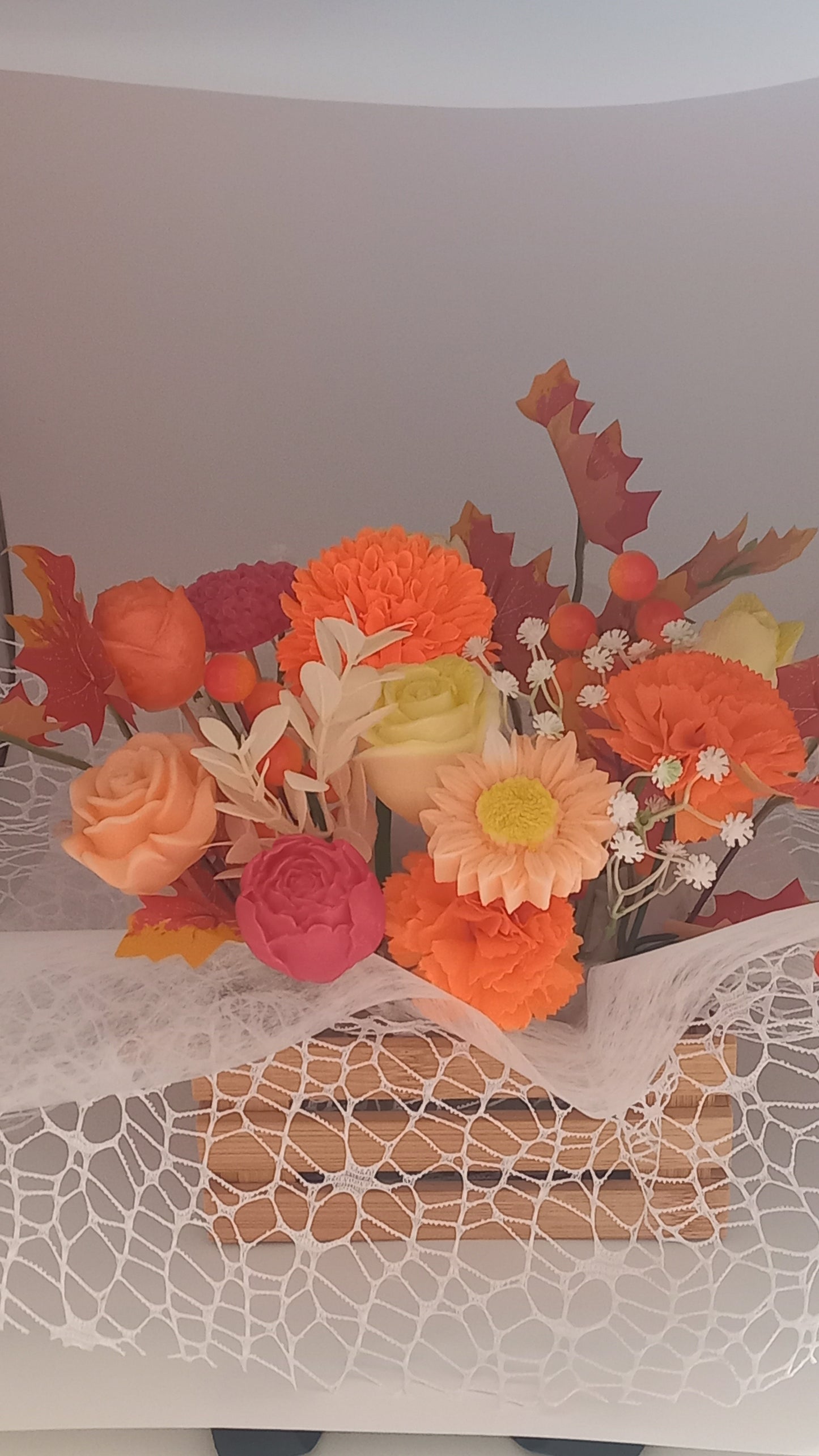 Composition de fleurs en fondants parfumés
