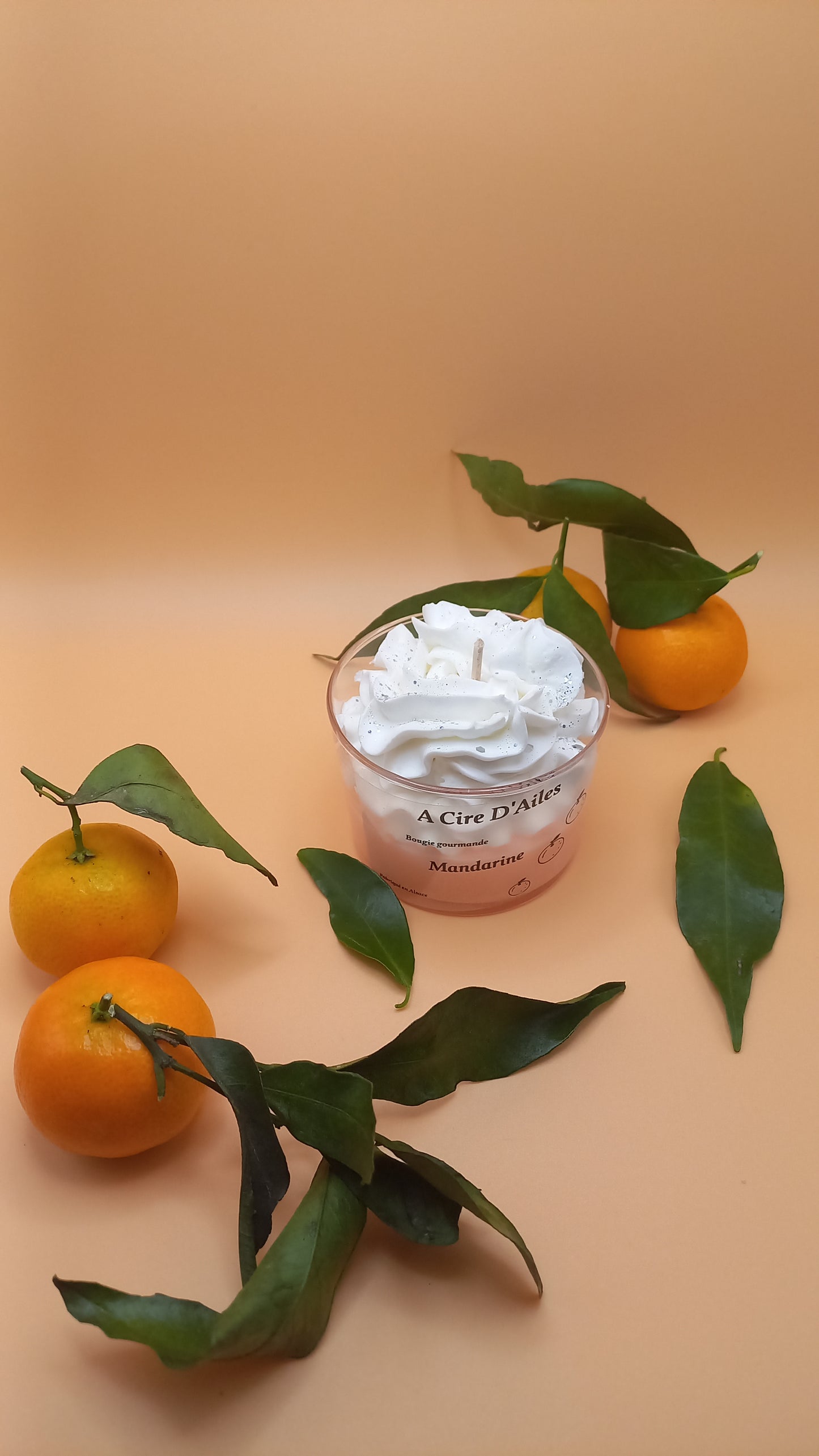 Bougie gourmande Mandarine pailletée