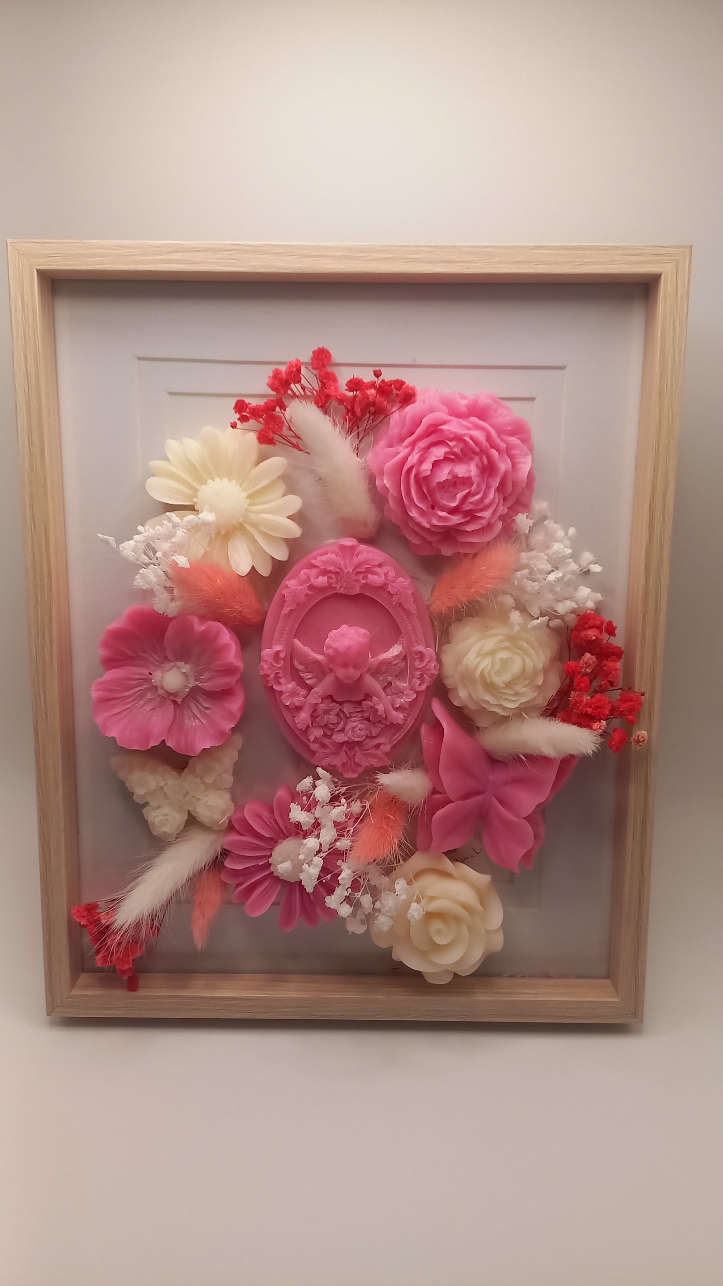 Cadre parfumé rose d'amour