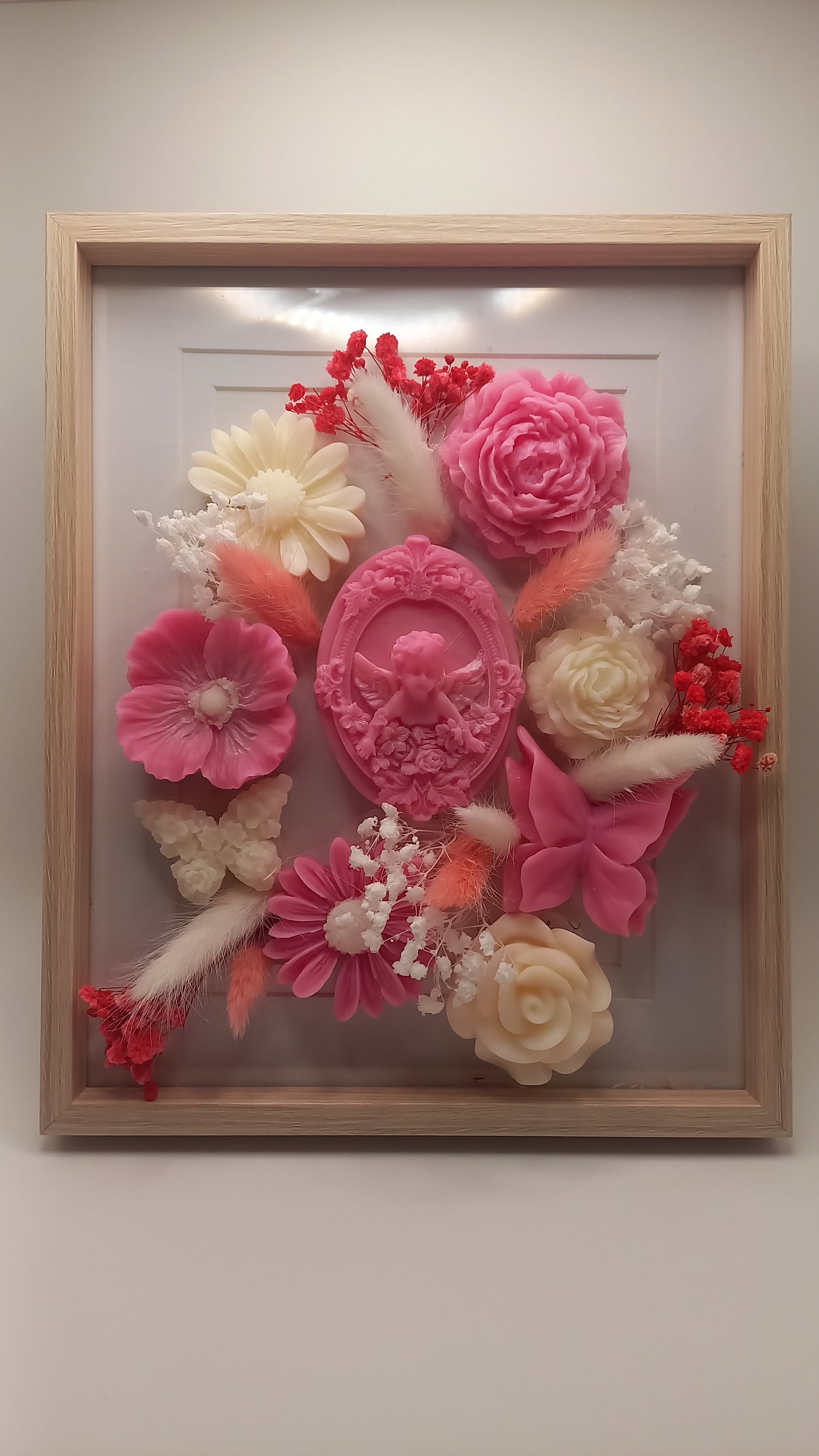 Cadre parfumé rose d'amour