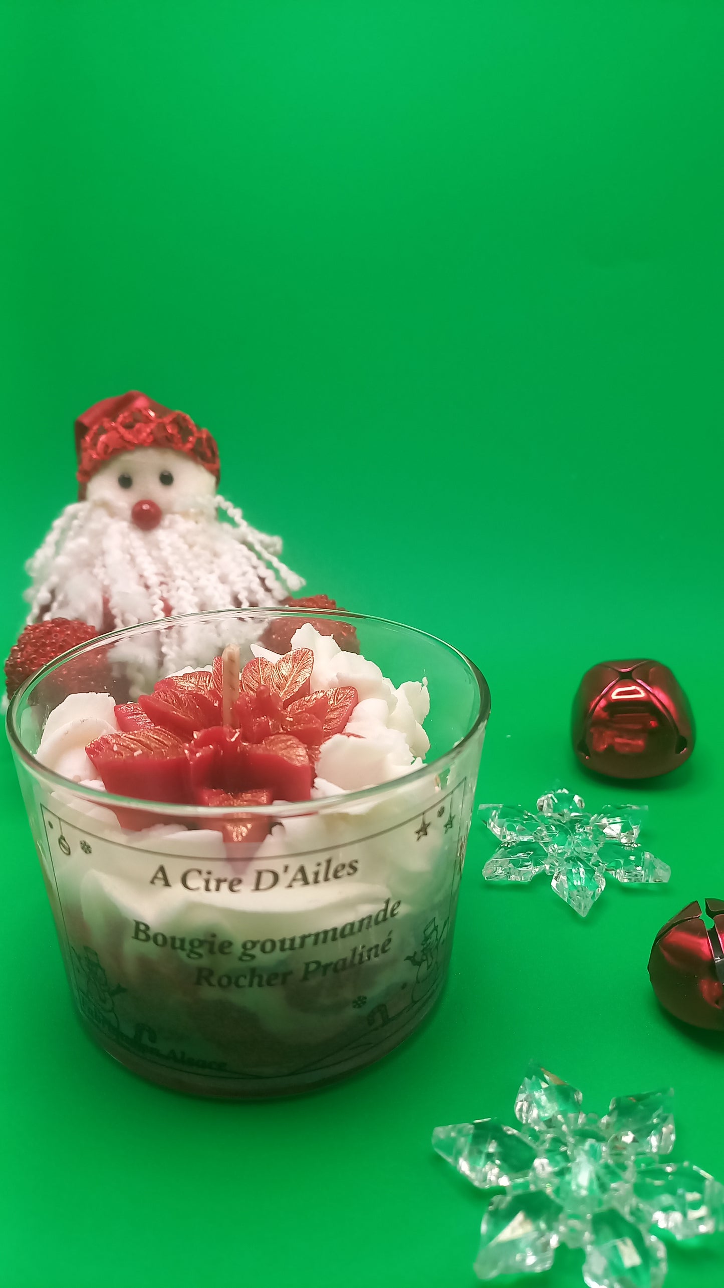 Bougie rocher praliné