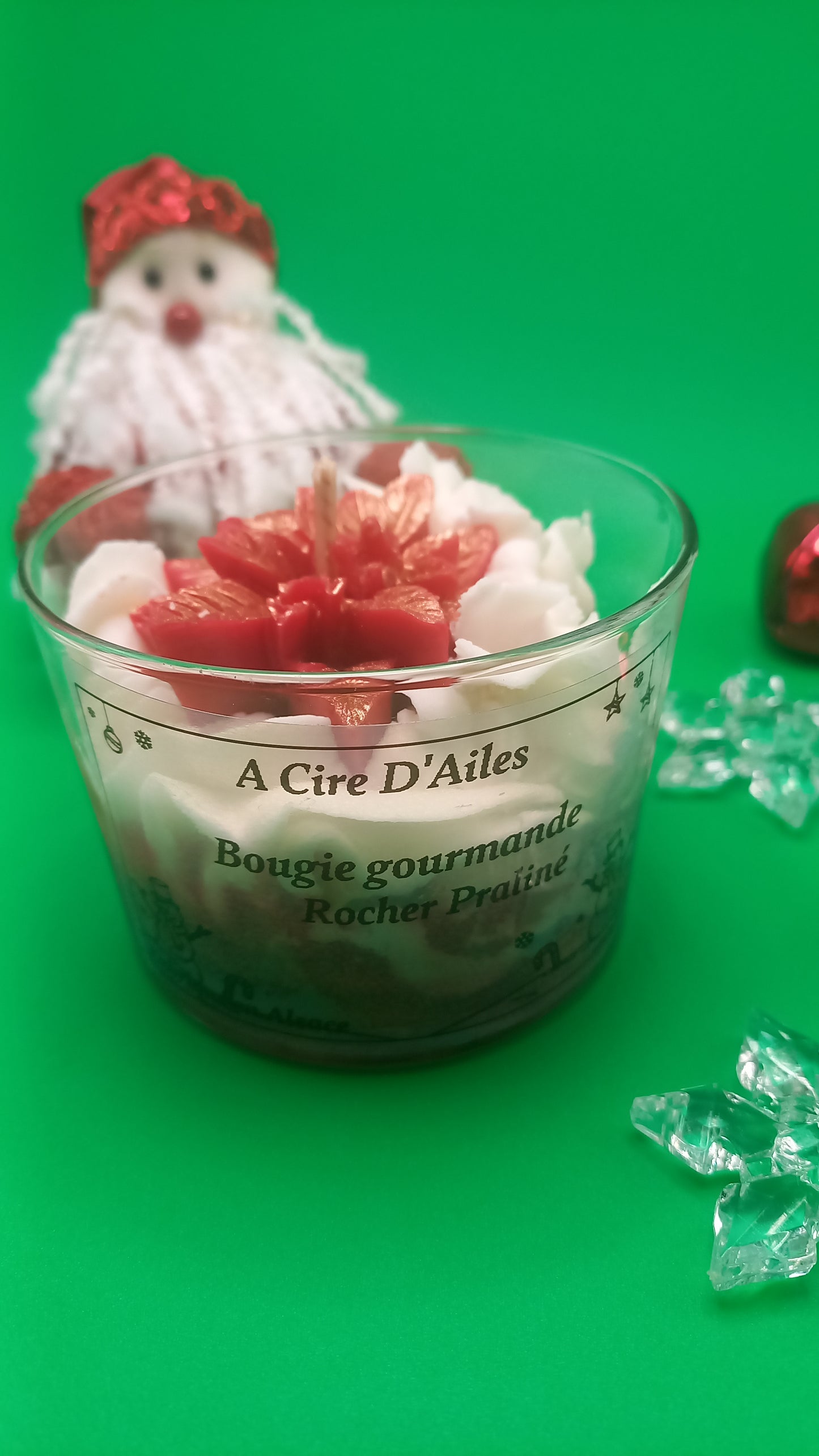 Bougie rocher praliné