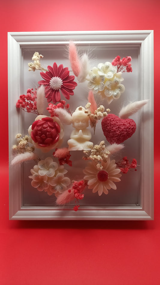 Cadre fleuri lumineux N°1 Orchidée noire