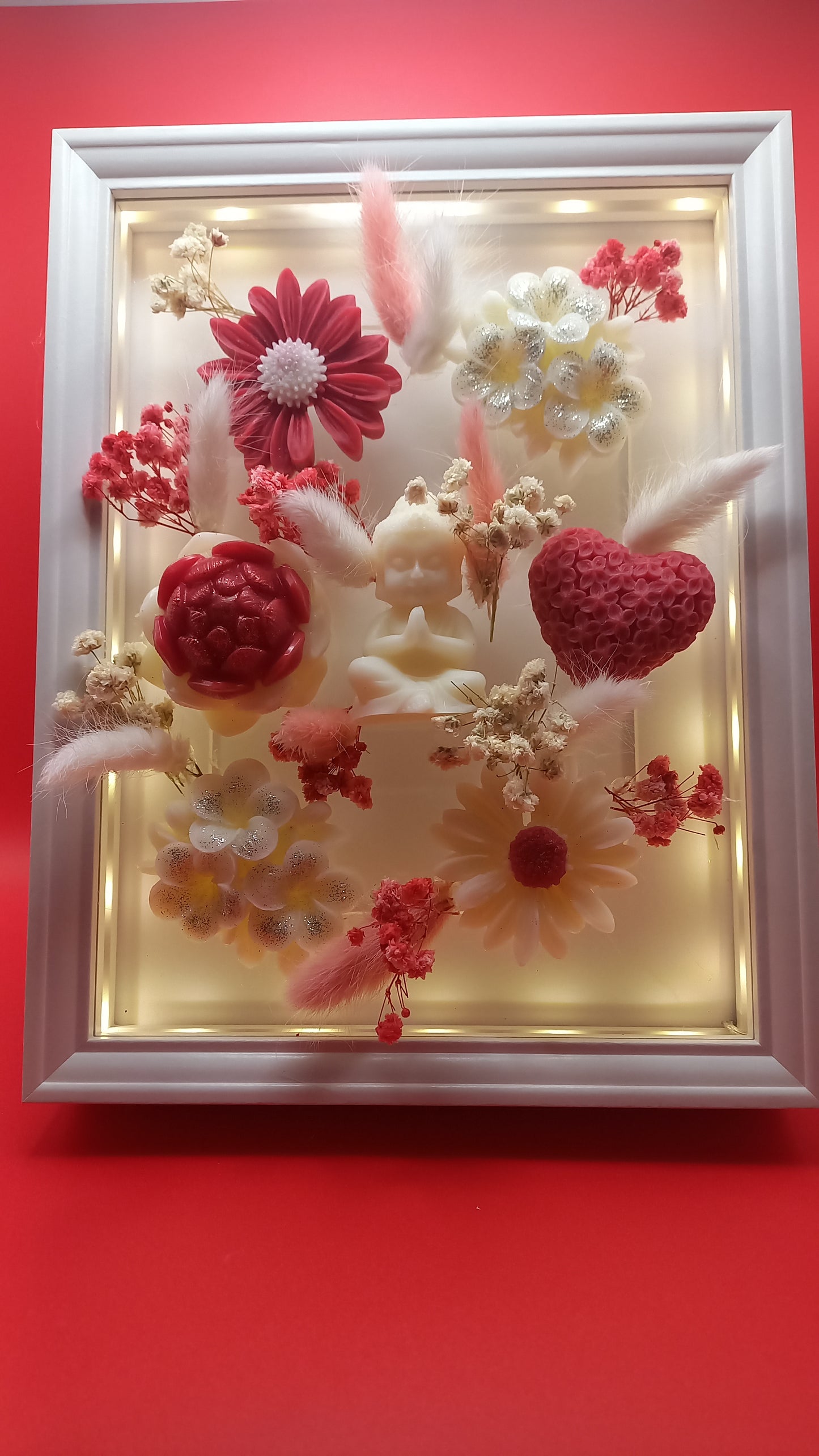 Cadre fleuri lumineux N°1 Orchidée noire