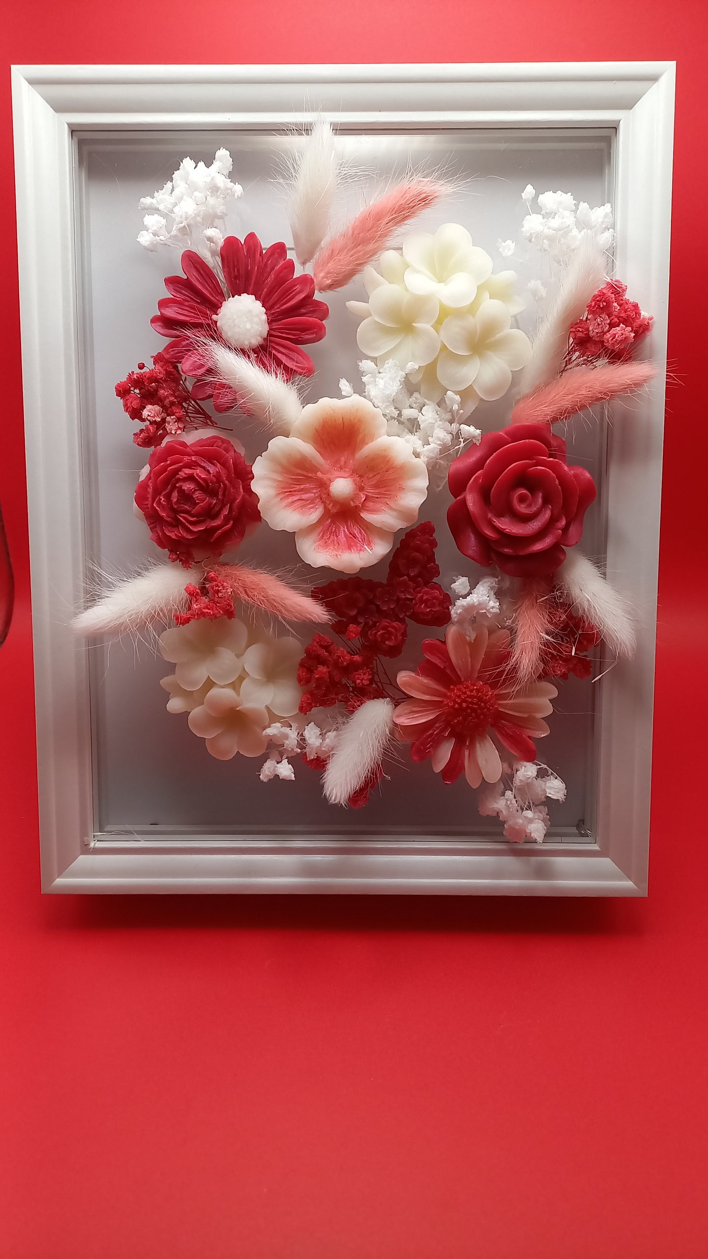 Cadre fleuri lumineux N°2 Chalet en Laponie