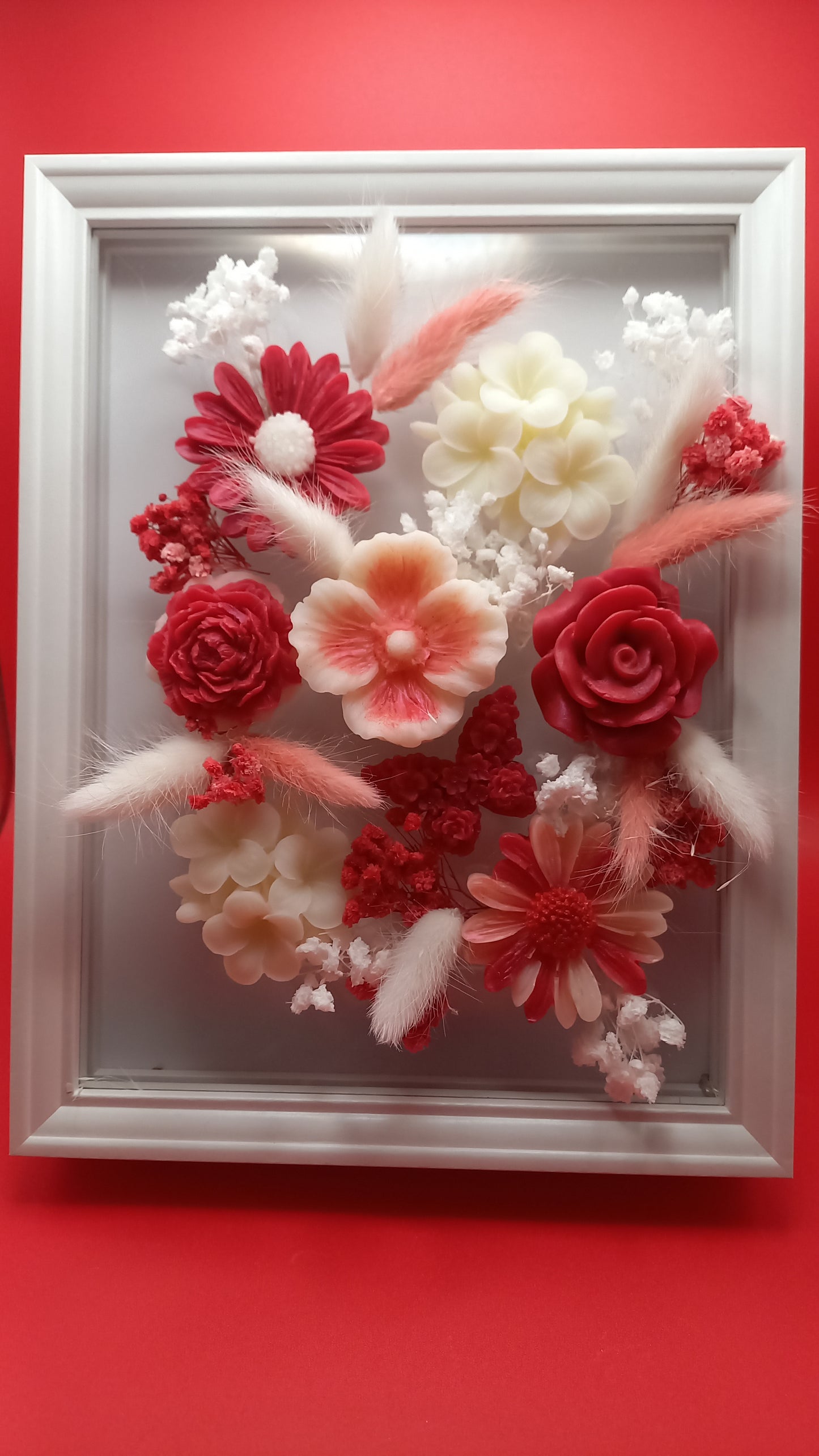 Cadre fleuri lumineux N°2 Chalet en Laponie