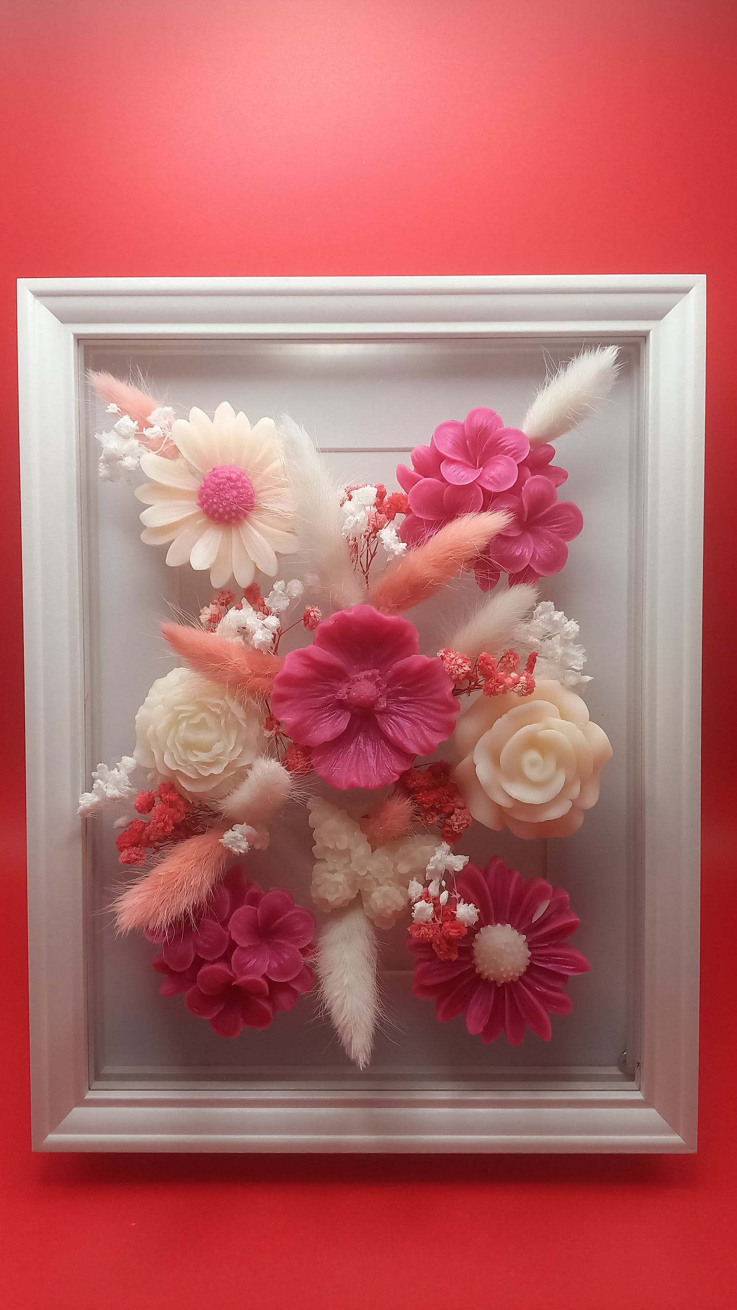 Cadre fleuri lumineux N°4 Rose d'Amour