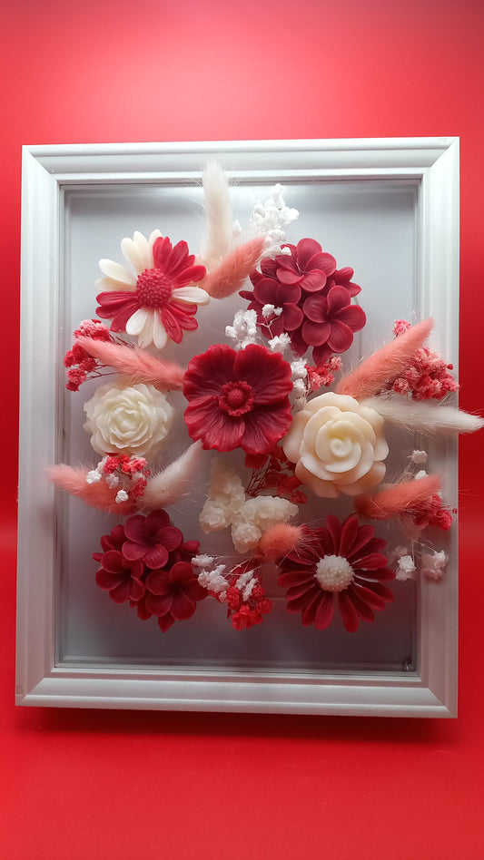 Cadre fleuri lumineux N°5 Fleur de Noël