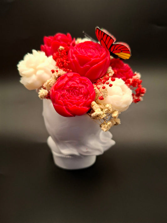 Princesse aux fleurs rose d'amour
