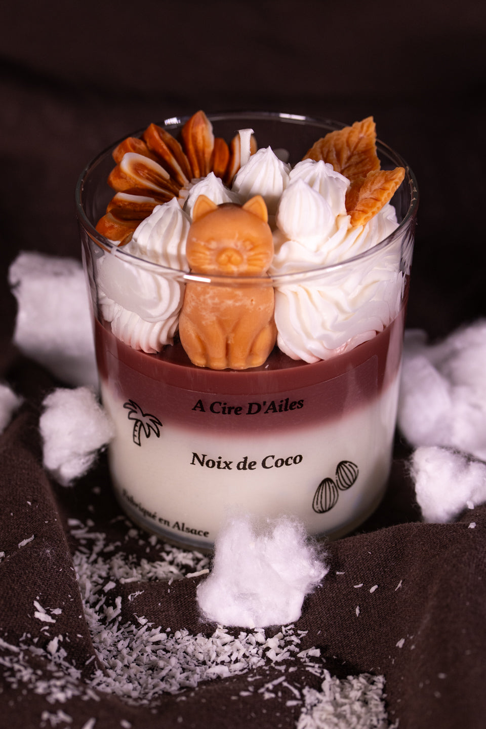 Bougie gourmande noix de coco